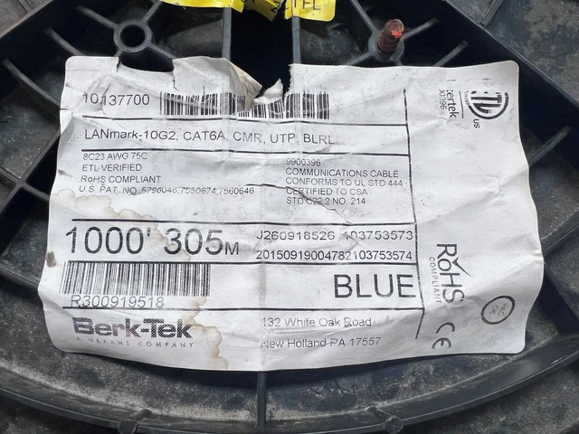 LANmark-10G2 Augmented Category 6 Riser Rated 10137700 Blue 800 Ft