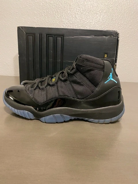 JORDAN RETRO 11 Gamma Blue With Original Box Blue Black Yellow Size 11.5  Rare $250.00 - PicClick