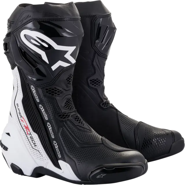 Black/White Supertech R Vented Boots - US 6.5 / EU 40 - 2220121-12-40