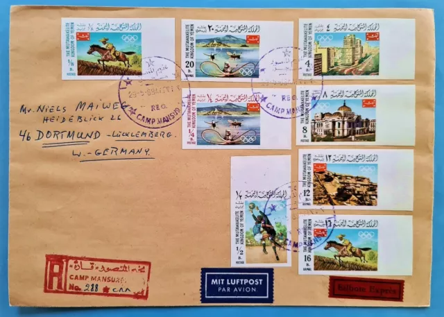 Yemen Yemen Regno Yemen 1968 Reko-Brief Express 403-410 B Olimpiadi Messico/22