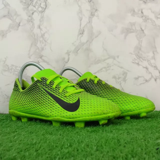 Nike Football Boot 4.5 Kids Green Firm Ground Studs Sports Trainers Shoes