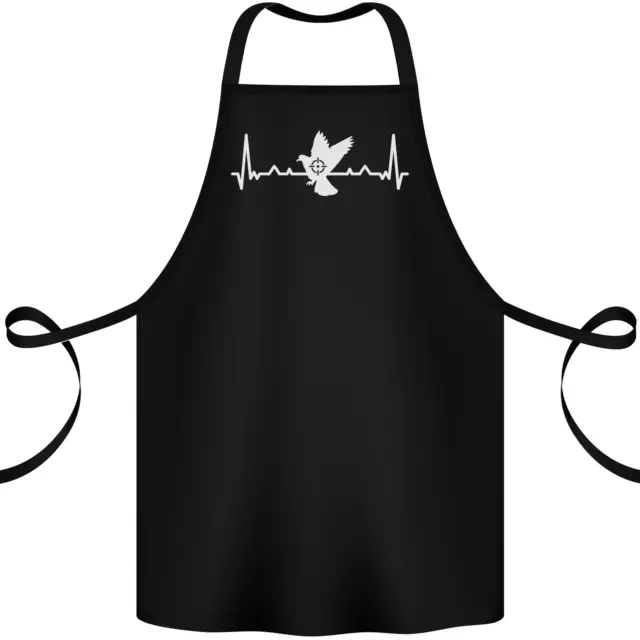 Pigeon Hunting Heart Beat Hunter ECG Cotton Apron 100% Organic