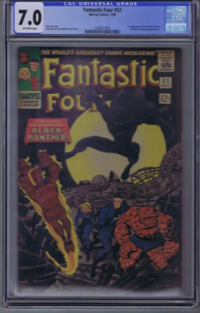 Fantastic Four  #52 Marvel 1966 CGC 7.0 (F/VF) 1st Appearance Black Panther !