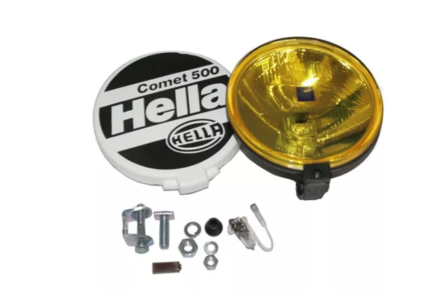 Kit Hella Comet 500Ff Lampe Spot Drive Feu + Couvercles Rallye Camion Paire Voiture