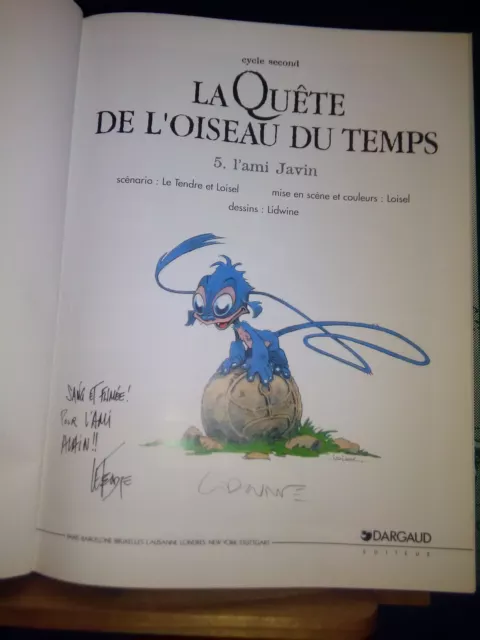 La Quête de l'oiseau du temps # 5 L'ami Javin EO signatures Lidwine & Le Tendre