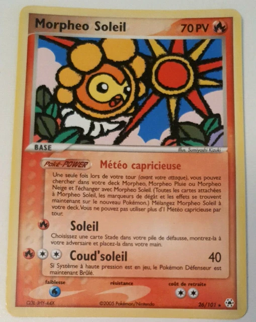 Pokémon Carte Morpheo Soleil 26/101 Rare Ex Légendes Oubliées Française