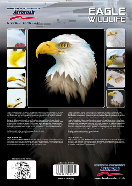Harder & Steenbeck Airbrush Stencils - Eagle Wildlife