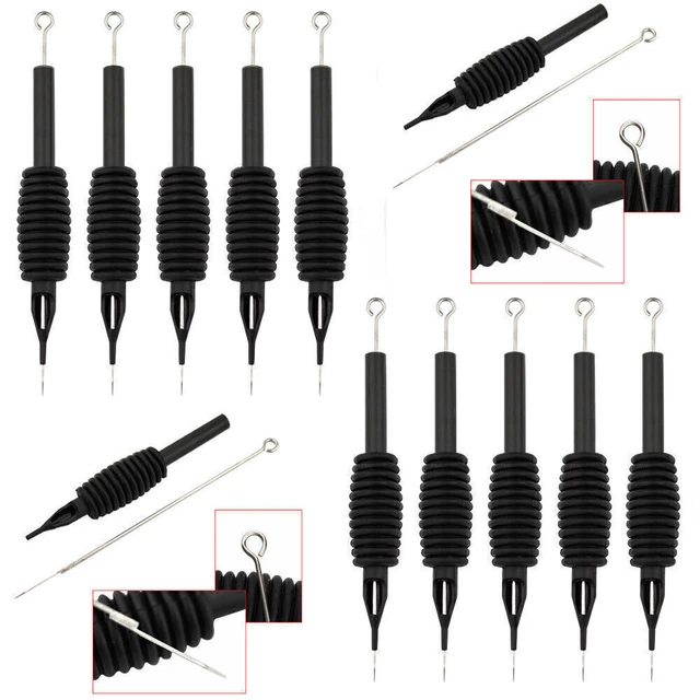 Boquilla de tatuaje desechable de maquillaje 10 un. RL/ RS/F/M1/M2 empuñadura de tubo y puntas