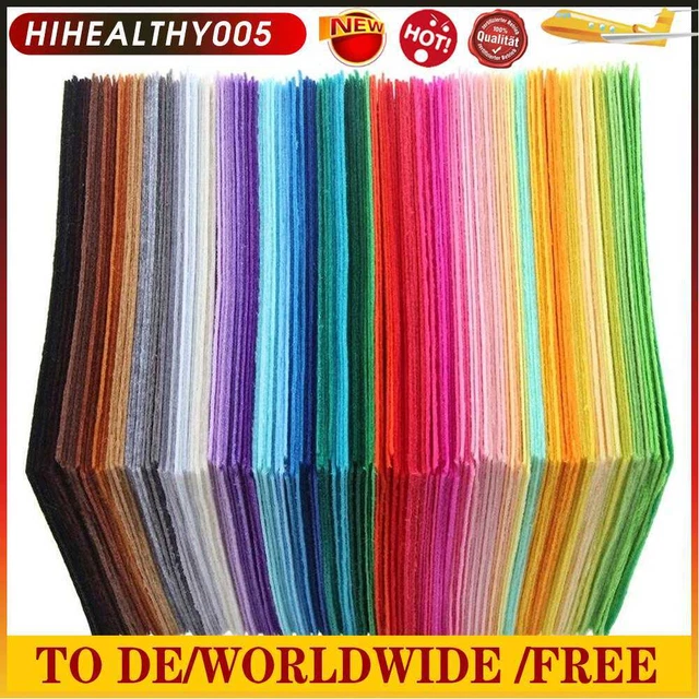 Paquete de 40 piezas de tela de fieltro suave 10x10 cm tela no tejida fieltro para niños para juguetes de muñecas