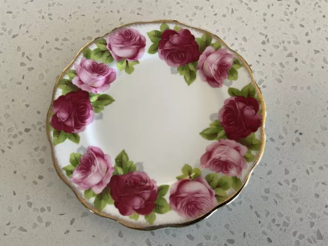 Royal Albert “Old English Rose” Bone China Side Plate Pink Roses Floral