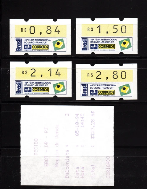 Brazil vending machine brand atm frama minr 6 book fair set with receipt
