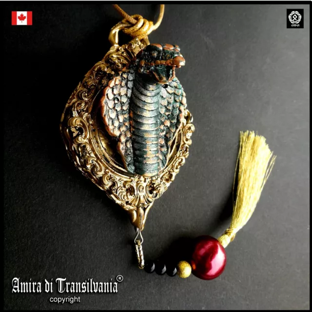 necklace protective talisman pendant magic amulet jewelry egyptian snake cobra 1