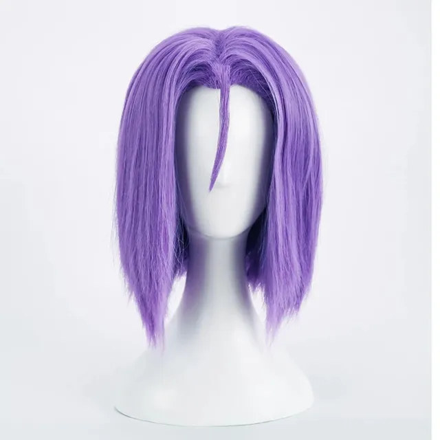 Anime Pokemon Team Rocket James Cosplay Wig Halloween Party Short Purple Hair