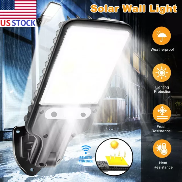 700W LED Wall Light Solar PIR Motion Sensor Outdoor Garden Security Street Lamps