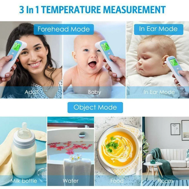 IR Infrared Digital Thermometer Baby Adult Thermometer Gun Forehead Non-Contact