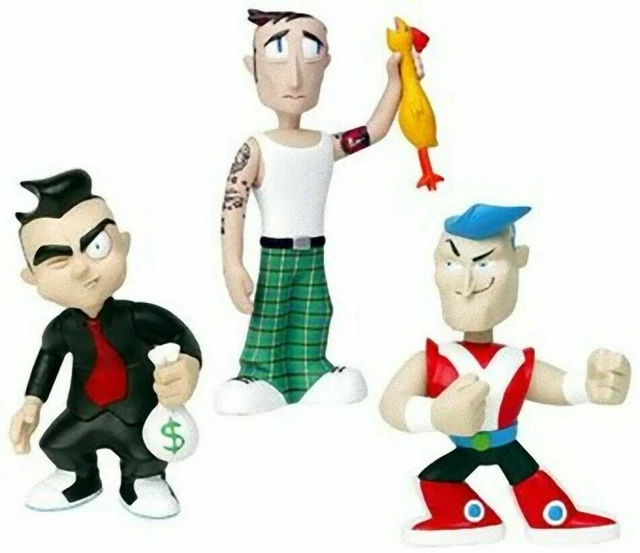 3 PIECE SUPERACTIONFIGURE Set Deluxe GREEN DAY BILLIE JOE MIKE 