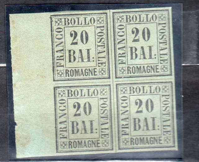 Romagne 20 baj n.9 quartina nuova bdf */** firma Emilio Diena