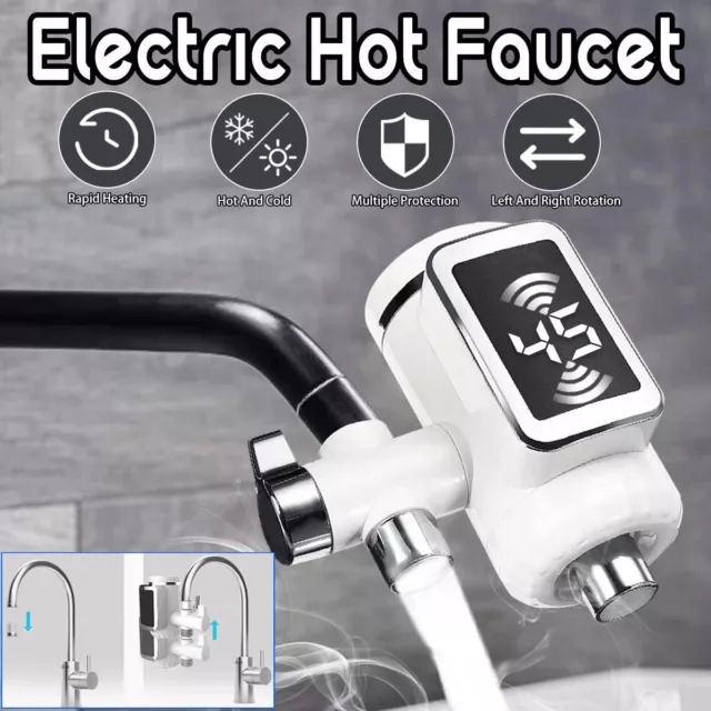 Instant Tankless Electric Hot Water Heater Faucet Kitchen Instant Heating Tap 2