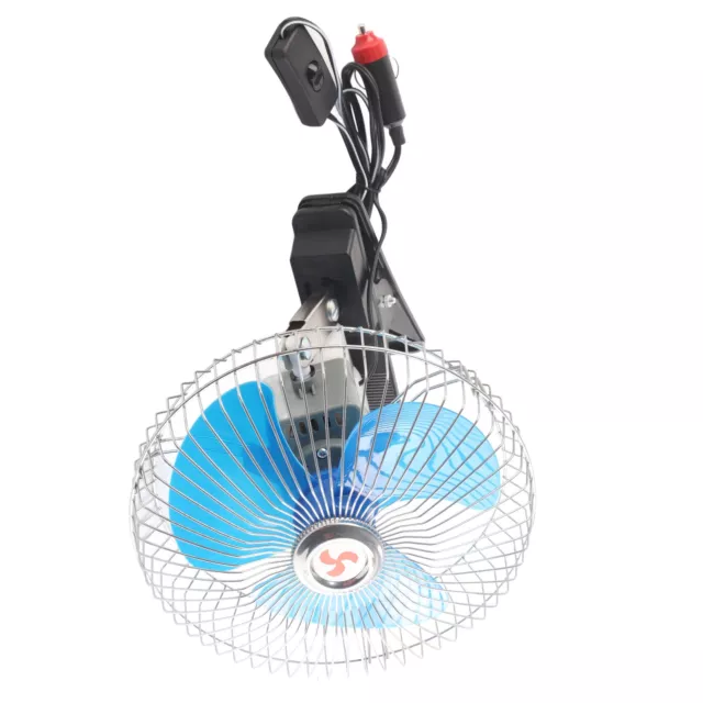 12V 25W Mini Ventilateur Oscillant Portable à Clip Pour Véhicule Auto Pour Table