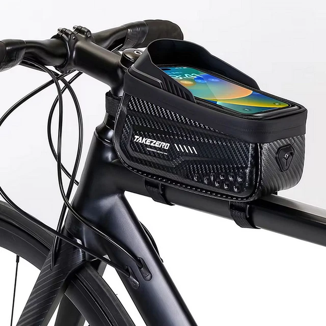 HiLo Sports Fahrrad Oberrohrtasche - Wasserdichtes Handy Fach Für Bis Zu 6,4 Zoll