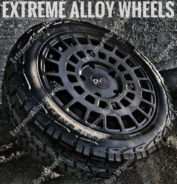 18" Black Titan Alloy Wheels For Ford Transit Custom Sport + All Terrain Tyres
