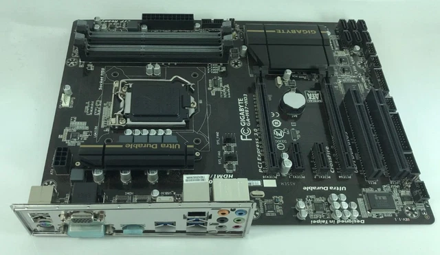GIGABYTE DESKTOP Motherboard System Board With I/O Plate Ga-H87-Hd3 £30 ...