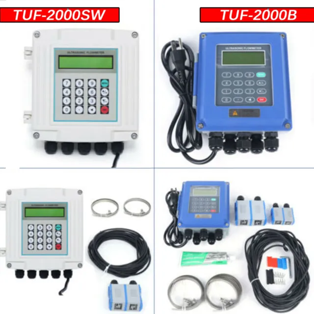 Ultrasonic Flowmeter Wall-mounted Digital Water Flow Meter DN50-700mm TM-1 TS-2,