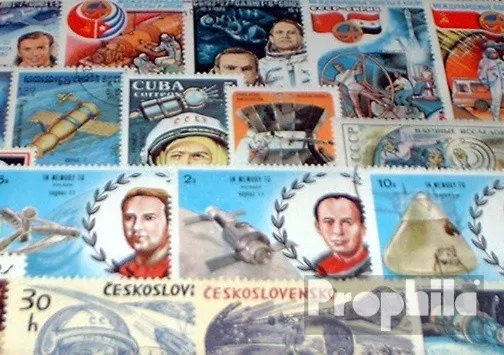 Briefmarken Motive Raumfahrt 100 verschiedene Astronauten Briefmarken