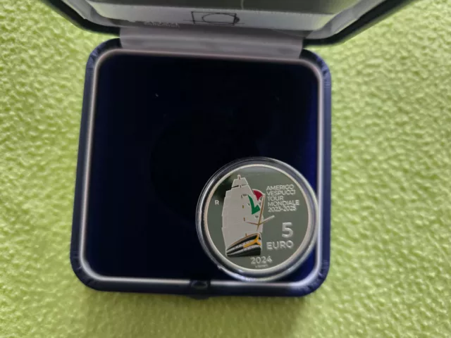 5 EURO Argento Vespucci FS proof 2024 Italia