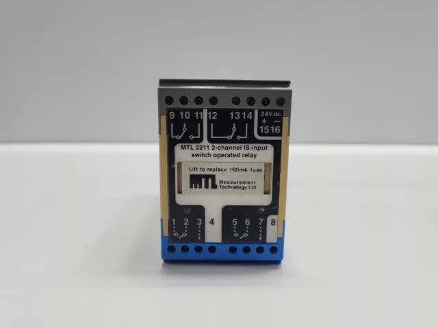 MEASUREMENT TECHNOLOGY MTL2211 2-CHANNEL Is-Input Interruptor Operado Relé