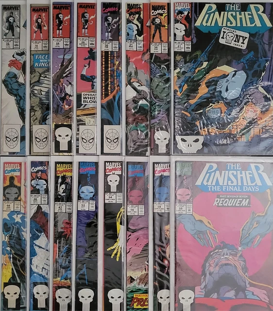Lot of 15 -1988 Marvel  THE PUNISHER / #10-59 MIXED - See Pics of each # / VF-NM