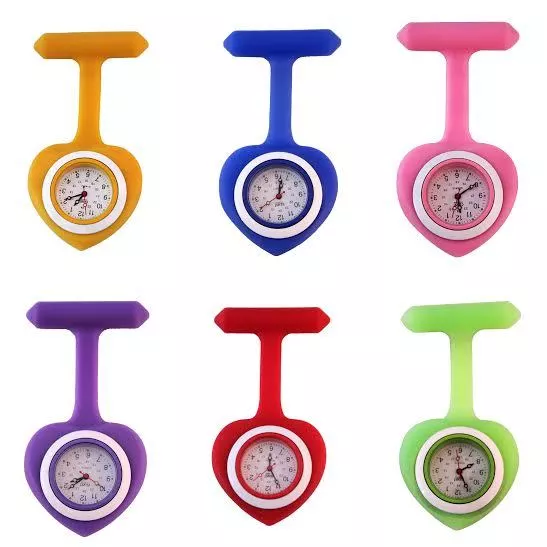 Silicona Forma Corazón Enfermera Médico Paramédico Tunica Broche Reloj