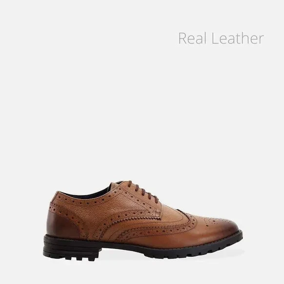 REDFOOT MENS TAN Brown Leather Edenfield Lace Up Derby Brogue Shoes UK 11 29.95 PicClick UK