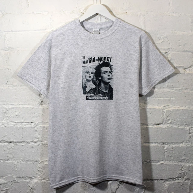 Actual Fact la Vera Sid E Nancy Bw Sid Vicious T-Shirt Grigio Cenere Tee