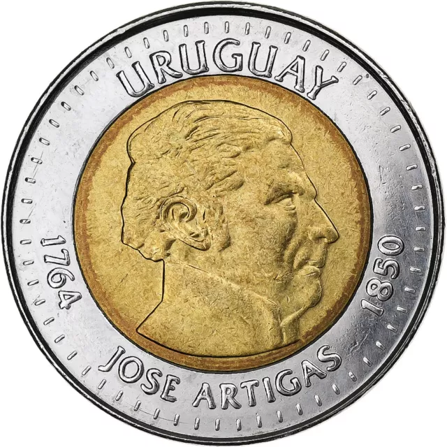 [#224458] Münze, Uruguay, 10 Pesos Uruguayos, 2000, STGL, Bi-Metallic, KM:121