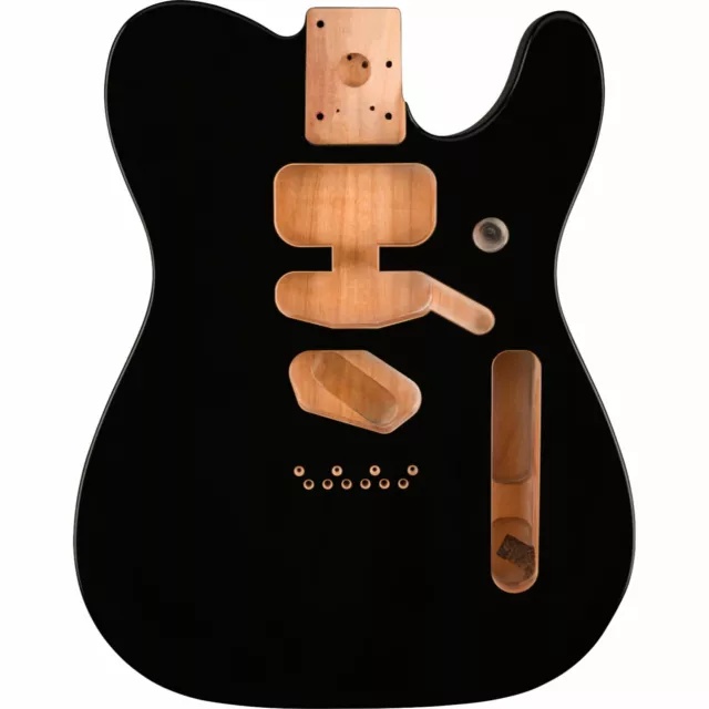 Genuine Fender Deluxe Series Telecaster SSH Alder Body, Black