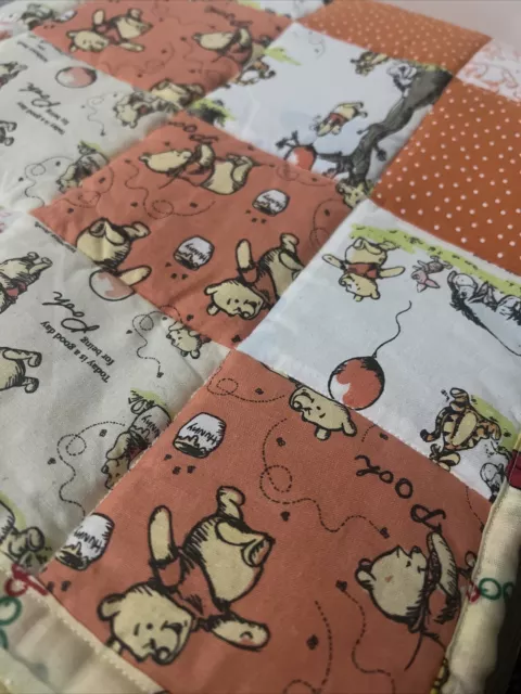 Vintage DISNEY Winnie The Pooh Crib Comforter Blanket Quilt Sheet
