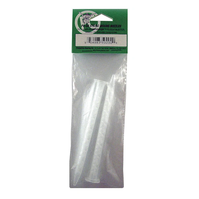 PC PRODUCTS 502020 StaticMixingNozzle,Clr,Plast,5 1/2"L,PK2