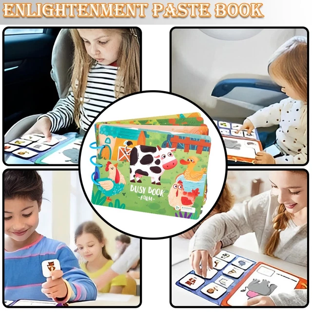 Educational Toys Montessori Sensory Busy Book For Toddlers Toys Preschool a