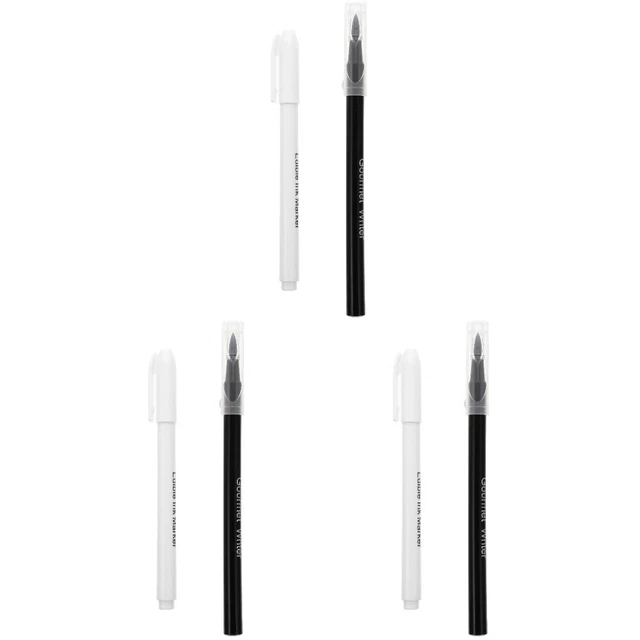 6 Pcs Pennarelli A Doppia Punta Commestibile Bianco Matita Colorata