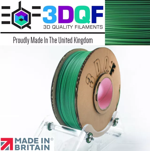 Filamento stampante 3D verde erba ABS 1,75 mm - 3DQF prodotto nel Regno Unito