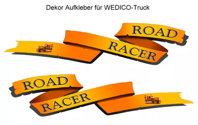 Wedico Truck Fahrerhaus-Dekor Aufkleber Decal Sticker RC LKW 1:16