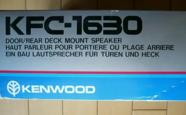 Kfc-1630 Kenwood Car Speakers Used In Box, 6.5 Inch Slim Line 2 Way Stereo, Set 3