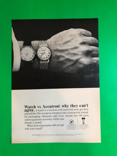 Bulova Accutron 560 Watch Vintage Original Print Ad Advertisement Printed