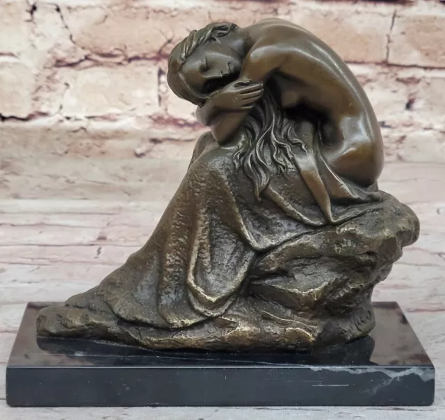 Milo's Sensual Hautfarben Lady Skulptur Heißguss Bronze, Künstler Erotik Deko