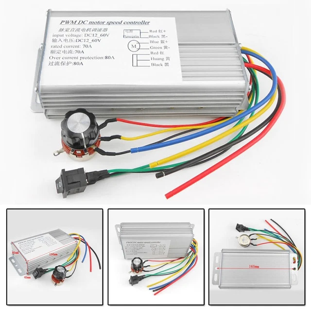 Regolatore di velocità motore PWM di alta qualità 12 V 48 V 70 A 4000 W prestazioni efficienti