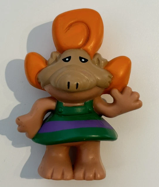 ALF Alien PVC Figure AUGIE 2.5", 1987 Alien Prod orange hair vintage
