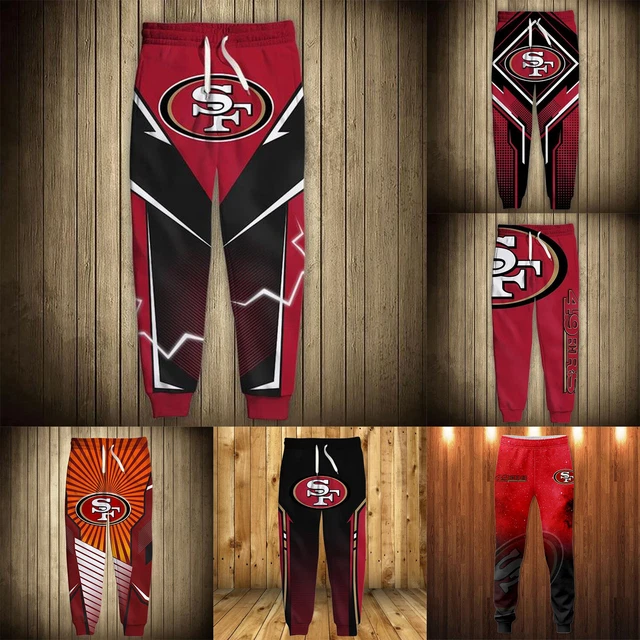 San Francisco 49ers Drawstring Sweatpants Mens Casual Pants Gym Running Trousers