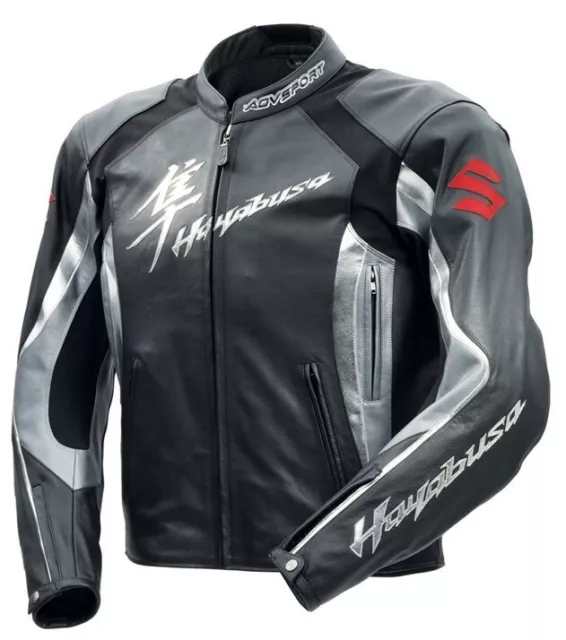 Hayabusa Suzuki Motorcycles Racing Motor Bike Faux Leather Jacket