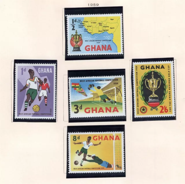 Ghana Stamp Scott #61-65, West African Soccor, Set of 5, MLH, SCV$1.25